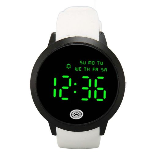 Montre Numérique Pour Hommes : Écran Couleur Rond, Alarme Élégante Ultra-Mince Rétroéclairée Étanche En Coque Noire