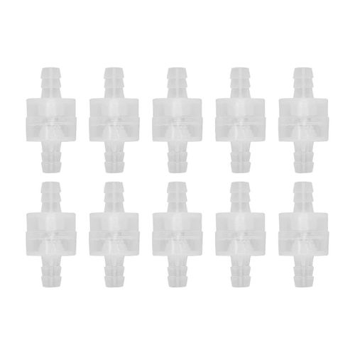 10 Pcs 1 Way Clapet anti-retour de tuyau d¿arrêt d¿eau translucide avec ressort pour l¿industrie chimique 8mm/0.3in