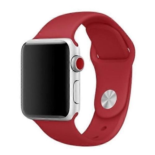 Bracelet De Montre Apple Watch Series 4 En Silicone Souple De 44 Mm - Rouge Foncé Rouge