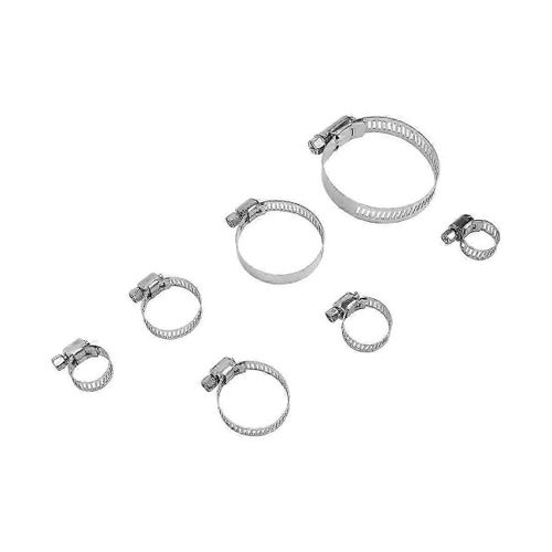 80pcs Colliers De Serrage De Tuyau 8mm-51mm Collier De Serrage En Acier Inoxydable Ensemble De Colliers De Serrage De Tuyau Tuyaux Automobiles Cl