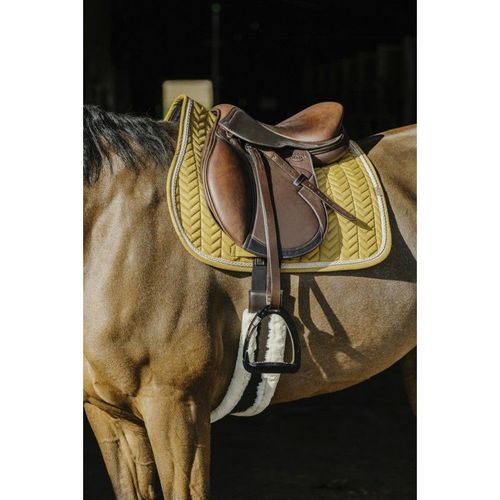 Tapis De Selle Equithème "Softy" - Couleur : Moutarde, Taille : Poney