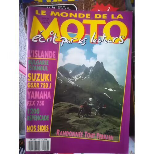 Le Monde De La Moto 159 De 1988 Yamaha Fzx750,Honda Cb250,Suzuki Gsxr750j,Honda Gl1200 Aspencade,Guzzi Le Mans 3 Jewell
