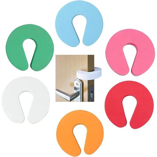 Shiliu-Bloc Porte Securite Bebe, Bloque Porte Bébé, Stop-Porte Mousse, Amortisseur Bloque Porte,6 Pcs Bloc Porte Sécurité Bébé Stop[