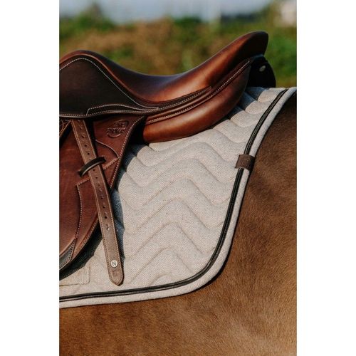 Tapis De Selle Equithème "Chevron" - Couleur : Gris, Taille : Cheval