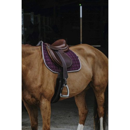 Tapis De Selle Equithème "Orion" - Couleur : Prune , Taille : Cheval