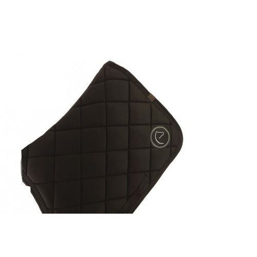Tapis De Selle Equithème "Badge" - Couleur : Noir, Taille : Cheval