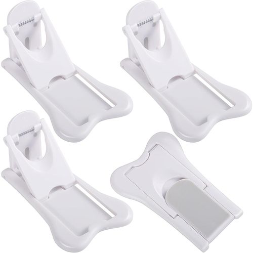 Shiliu-Lot De 4 Bloque Porte Coulissante, Securite Fenetre Enfant Auto-Adhésif Bloc Porte Securite Bebe Protection Sécurite Domesti[