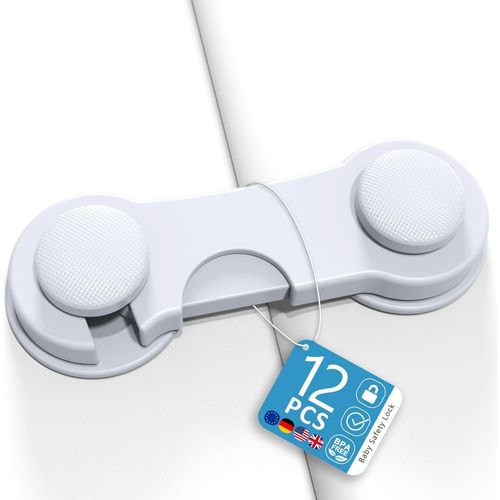 Shiliu-Bloque Porte Bébé, 12 Pièces Bloque Porte, Sécurité Enfant Placard, Securite Placard Enfant, Porte Securite Bébé Pour Meubl[