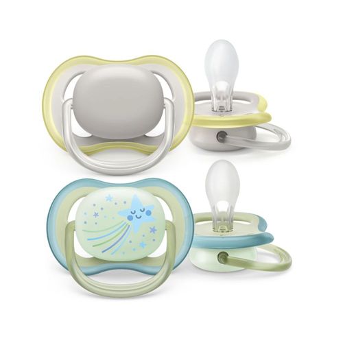 Lot De 2 Sucettes Ultra Air 0/6 Mois Day And Night - Philips Avent
