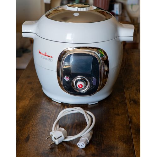 COOKEO - Mijoteur-Multicuiseur Moulinex CE702100 USB 6 L Blanc + EXTRA CRISP