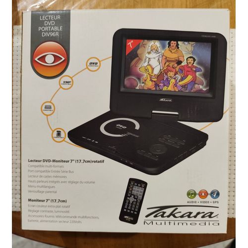 Lecteur DVD portable Takara 7" - Modèle DIV96R