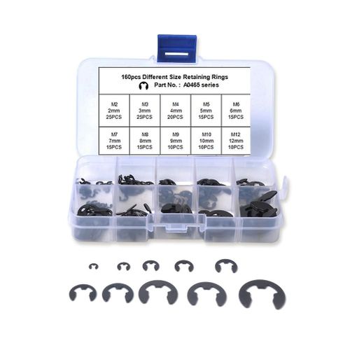Rondelle de clip en métal E Anneau de retenue Anneau de retenue externe portable durable Rondelle de circlip