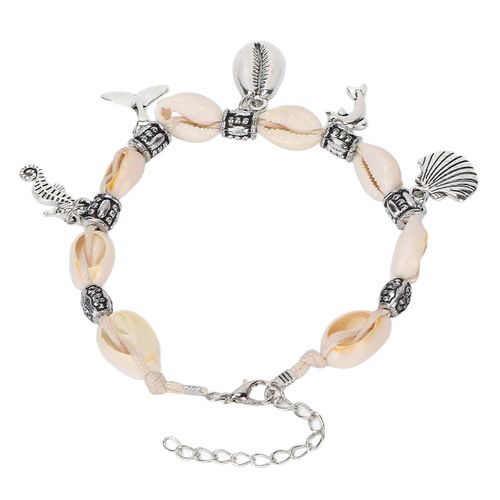 Bracelet de cheville coquillage délicat - Bijoux de pied de style ethnique ajustable pour femme