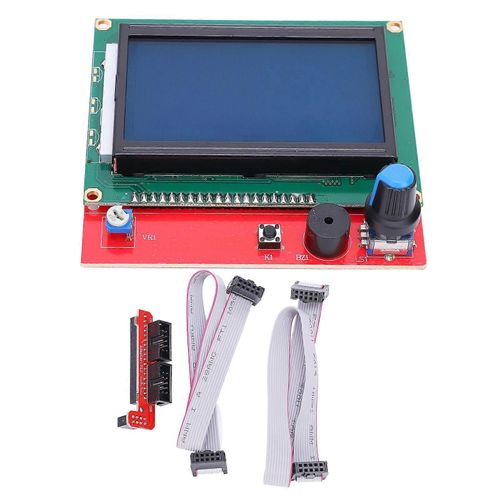 12864 LCD Module De Contrôle Panneau Affichage Carte Mère Imprimante 3D Contrôleur Intelligent 2Pcs Lignes