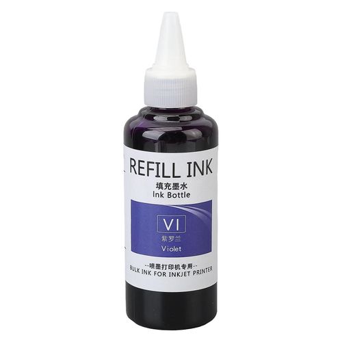 Encre De Recharge De Tampon Violet - 100 Ml D¿Encre À Séchage Rapide À Haute Adhérence Pour Les Entreprises Et Les Écoles