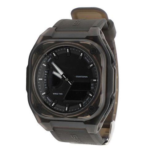 Montre De Sport Numérique Noire Transparente : Résistante À L¿Eau Avec Rétroéclairage El, Chronomètre, Alarme Et Double Affichage De L¿Heure