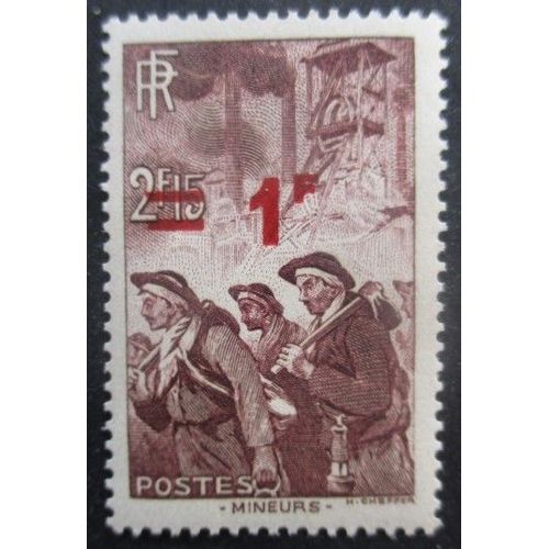 France N°489 Mineurs Surchargé Neuf **