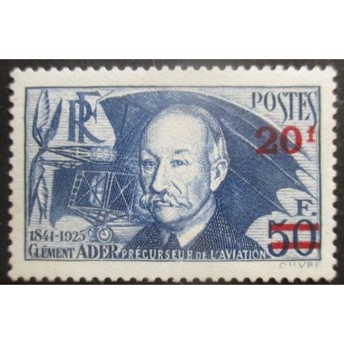 France N°493 Clément Ader Surchargé Neuf **