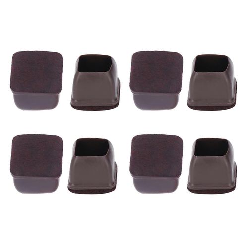 8 Pièces De Couverture De Jambe De Chaise Tpe Protecteur De Sol Meubles Jambes Capuchons Kit Pour Tabouret De Table Marron L