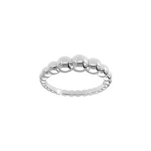 Bague Argent Rhodié Boules Decroissantes