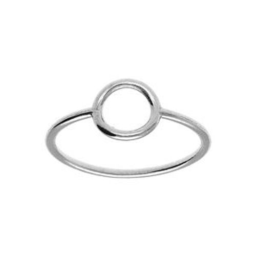 Bague Argent Rhodié Rond Evidé