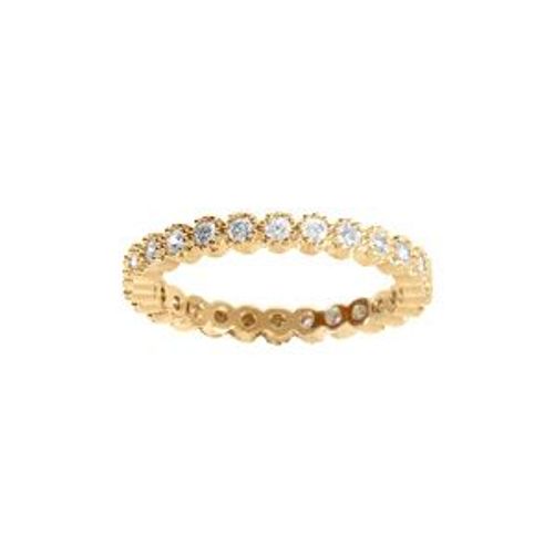 Bague Plaqué Or Alliance Oxydes Blancs