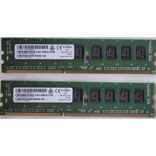 UNIGEN 2x 2 Go DDR3 1333 ECC DIMM