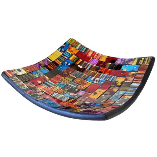 Coupelle Vide Poche Artisanale Rouge Et Bleu