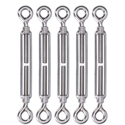 5Pcs tendeur oeil et oeil câble métallique tension 304 acier inoxydable ombrage voile quincaillerieM6