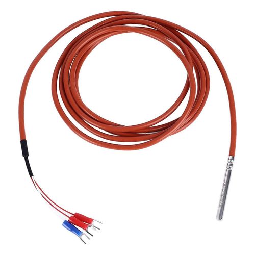 Sonde de capteur de température 2m en acier inoxydable moletage étanche PT100 -50-350°C capteur de température à résistance thermique