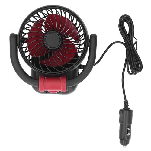 Ventilateur de refroidissement de véhicule à tête unique silencieux pliable à 2 vitesses rotation à 360 ° ventilateur de refroidissement de voiture DC24V