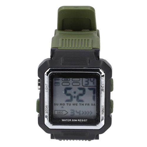 Montre Numérique Pour Hommes Od Green : Rétroéclairage Led Étanche 50m Avec Chronomètre, Alarme, Calendrier, Résistant Aux Chocs
