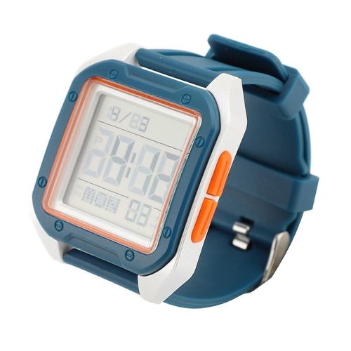 Montre De Sport Numérique : Rétroéclairage El, Chronomètre, Compte À Rebours, Alarme Hebdomadaire, Bracelet En Tpu, Double Fuseau Horaire, Étanche Avec Bande Lake Blue