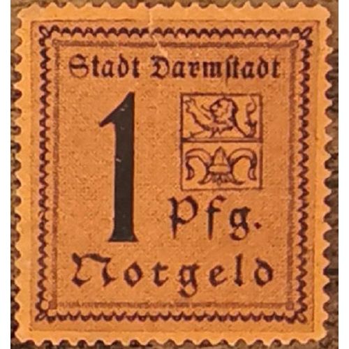 Billet Allemagne 1 Pfennig 1920 Darmstadt Gra D5,4a