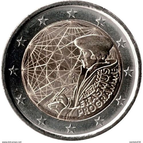 Lot De 4 Pièces De 2 Euro Dans Un Coffret En Liège Lot N°7