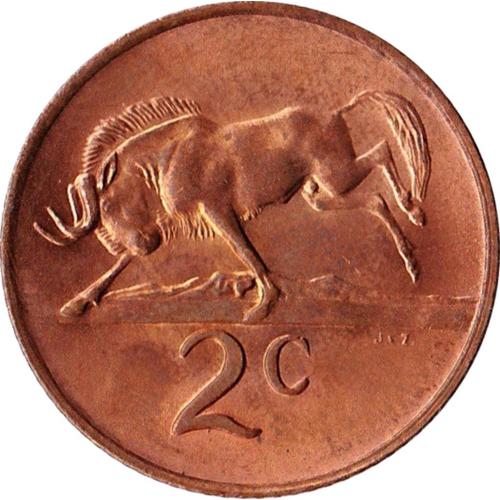 Monnaie 2 Cents Afrique Du Sud 1990