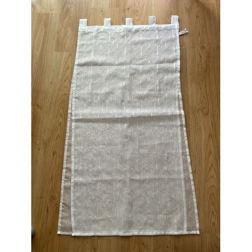 1 Paire De Rideaux Blancs 100% Polyester Largeur 60cm Hauteur 124cm