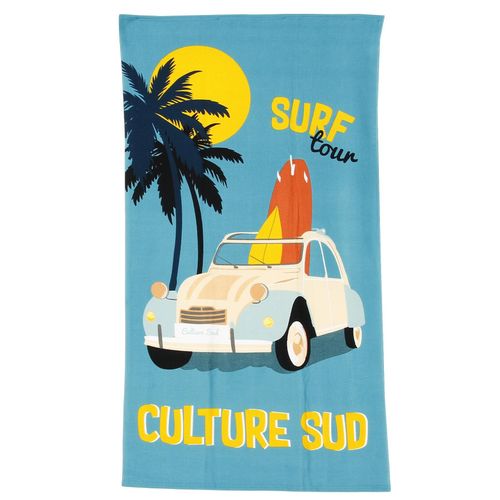 Serviette De Bain Drap De Plage Culture Sud Fysur Drap De Plage Imp Bleu Ciel Unique