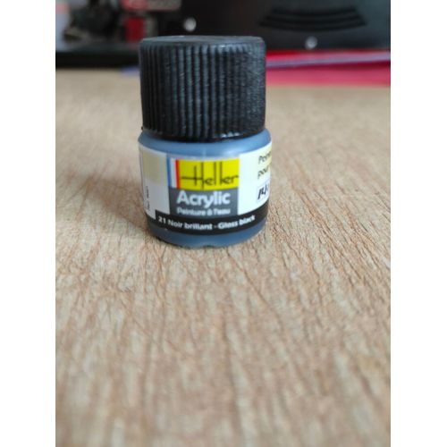 Peinture Acrylique Heller N° 021 Noir Brillant-Heller