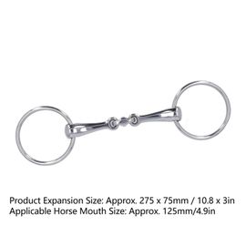 Connor Mors De Cheval En Acier Inoxydable, Flexible, Articule, Portable, Antirouille, Avec Anneau Torique, Pour Les Courses Hippiques