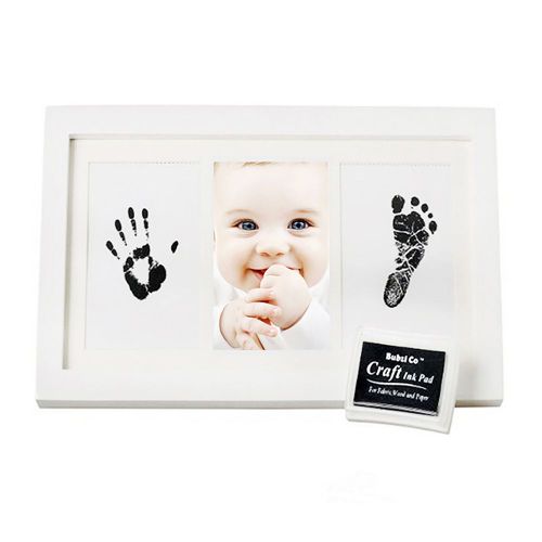 CONNOR Kit cadre photo pour empreintes de mains et de pieds de nouveau-ne, cadeau ideal pour une fete prenatale