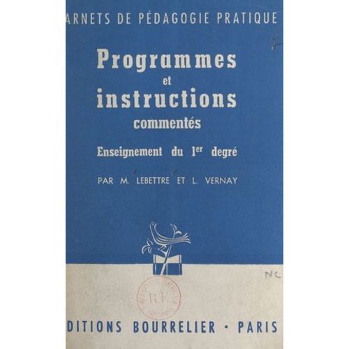 Programmes Et Instructions Commentés