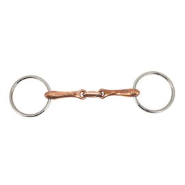 Connor Mors De Bouche Pour Cheval 135 Mm, Anneau En Acier Inoxydable, Maillons En Cuivre, Anneau Libre Articule