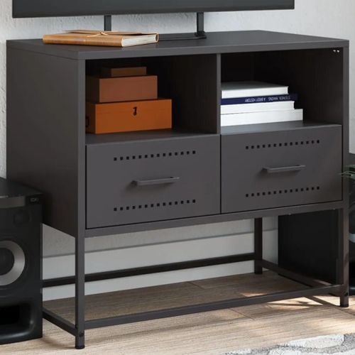 Meuble Tv Noir 68x39x60,5 Cm Acier