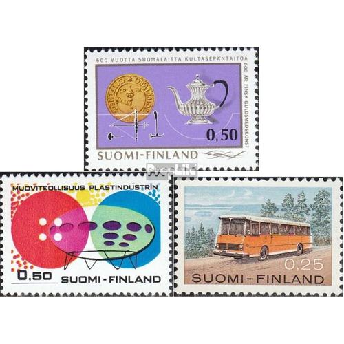 Finlande 696,697,699 (Complète Edition) Neuf Avec Gomme Originale 1971 Gold, Plastique, Bus
