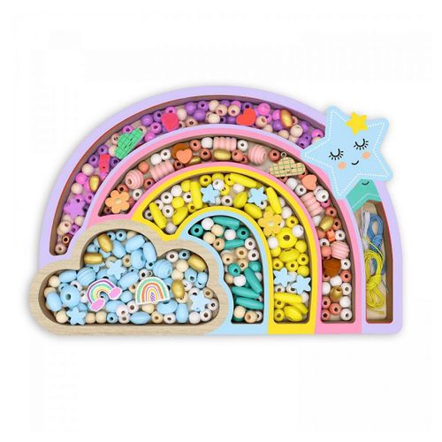 Sycomore Perles - Coffret Perles Bois Arc En Ciel