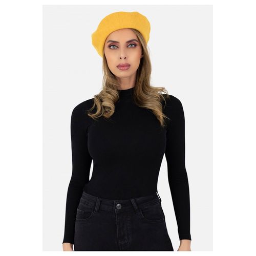 Beret En Laine Jaune Femme