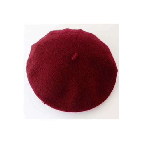 Beret En Laine Bordeaux Femme