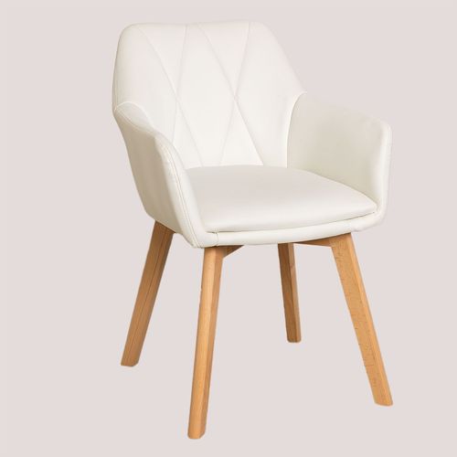 Pack De 2 Chaises De Salle À Manger Tapissées Marh Blanc