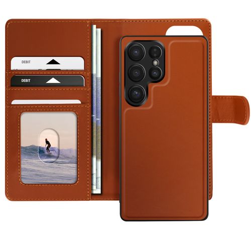 Étui Pour Samsung Galaxy S25 Ultra Coque Détachable Mayaxess Marron